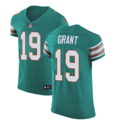 Nike Dolphins #19 Jakeem Grant Aqua Green Alternate Men Stitched NFL Vapor Untouchable Elite Jersey