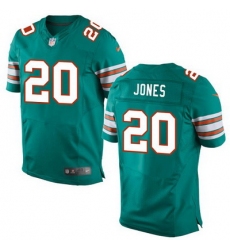 Nike Dolphins #20 Reshad Jones Aqua Green Alternate Mens Stitched NFL Elite Jersey