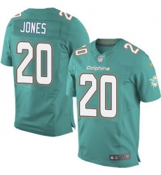 Nike Dolphins #20 Reshad Jones Aqua Green Team Color Mens Stitched NFL New Elite Jersey