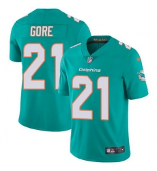 Nike Dolphins #21 Frank Gore Aqua Green Team Color Mens Stitched NFL Vapor Untouchable Limited Jersey