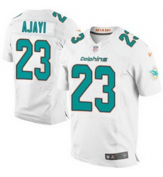 Nike Dolphins #23 Jay Ajayi White Mens Stitched NFL New Elite Jersey