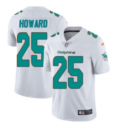Nike Dolphins #25 Xavien Howard White Mens Stitched NFL Vapor Untouchable Limited Jersey