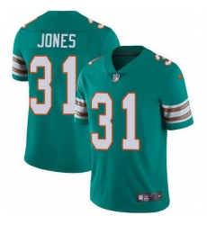 Nike Dolphins 31 Byron Jones Aqua Green Alternate Men Stitched NFL Vapor Untouchable Limited Jersey