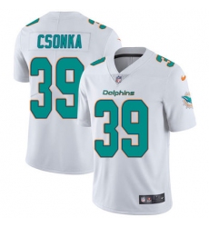 Nike Dolphins #39 Larry Csonka White Mens Stitched NFL Vapor Untouchable Limited Jersey