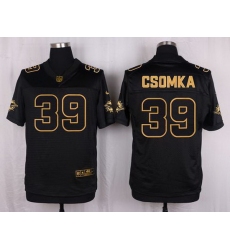 Nike Dolphins #39 Larry Csonkas Black Mens Stitched NFL Elite Pro Line Gold Collection Jersey