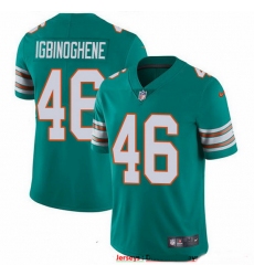 Nike Dolphins 46 Noah Igbinoghene Aqua Green Alternate Men Stitched NFL Vapor Untouchable Limited Jersey