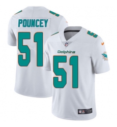 Nike Dolphins #51 Mike Pouncey White Mens Stitched NFL Vapor Untouchable Limited Jersey