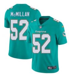 Nike Dolphins #52 Raekwon McMillan Aqua Green Team Color Mens Stitched NFL Vapor Untouchable Limited Jersey