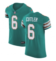 Nike Dolphins #6 Jay Cutler Aqua Green Alternate Mens Stitched NFL Vapor Untouchable Elite Jersey