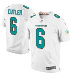 Nike Dolphins #6 Jay Cutler White Mens Stitched NFL New Elite Jersey