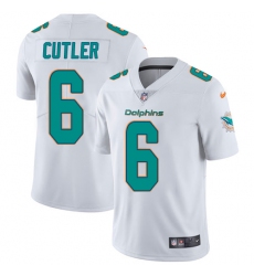 Nike Dolphins #6 Jay Cutler White Mens Stitched NFL Vapor Untouchable Limited Jersey