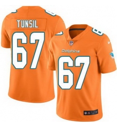 Nike Dolphins #67 Laremy Tunsil Orange Mens Stitched NFL Limited Rush Jersey