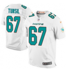 Nike Dolphins #67 Laremy Tunsil White Mens Stitched NFL New Elite Jersey