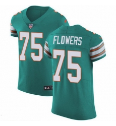 Nike Dolphins 75 Ereck Flowers Aqua Green Alternate Men Stitched NFL New Elite Jersey