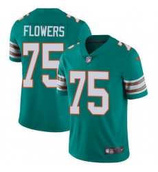 Nike Dolphins 75 Ereck Flowers Aqua Green Alternate Men Stitched NFL Vapor Untouchable Limited Jersey