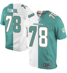 Nike Dolphins #78 Laremy Tunsil Aqua Green White Mens Stitched NFL Elite Split Jersey