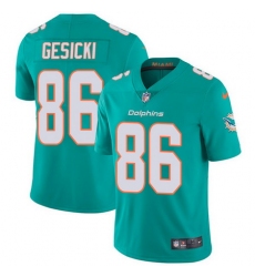 Nike Dolphins #86 Mike Gesicki Aqua Green Team Color Mens Stitched NFL Vapor Untouchable Limited Jersey