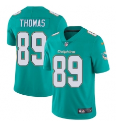 Nike Dolphins #89 Julius Thomas Aqua Green Team Color Mens Stitched NFL Vapor Untouchable Limited Jersey