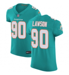 Nike Dolphins 90 Shaq Lawson Aqua Green Team Color Men Stitched NFL Vapor Untouchable Elite Jersey