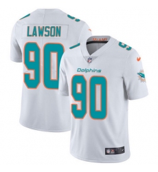 Nike Dolphins 90 Shaq Lawson White Men Stitched NFL Vapor Untouchable Limited Jersey