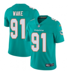 Nike Dolphins #91 Cameron Wake Aqua Green Team Color Mens Stitched NFL Vapor Untouchable Limited Jersey