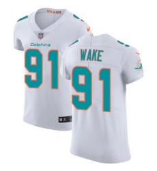 Nike Dolphins #91 Cameron Wake White Mens Stitched NFL Vapor Untouchable Elite Jersey