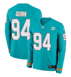 Nike Dolphins 94 Robert Quinn Aqua Green Team Color Men s Stitched NFL Limited Therma Long Sleeve Jersey