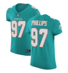 Nike Dolphins #97 Jordan Phillips Aqua Green Team Color Mens Stitched NFL Vapor Untouchable Elite Jersey