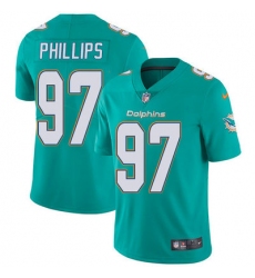 Nike Dolphins #97 Jordan Phillips Aqua Green Team Color Mens Stitched NFL Vapor Untouchable Limited Jersey