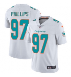 Nike Dolphins #97 Jordan Phillips White Mens Stitched NFL Vapor Untouchable Limited Jersey
