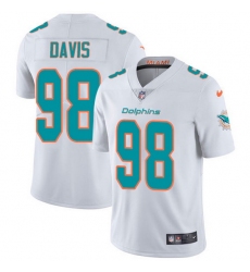 Nike Dolphins 98 Raekwon Davis White Men Stitched NFL Vapor Untouchable Limited Jersey