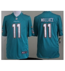 Nike Miami Dolphins 11 Mike Wallace Green Game NFL Jersey