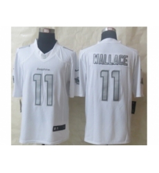 Nike Miami Dolphins 11 Mike Wallace White Game Platinum NFL Jersey