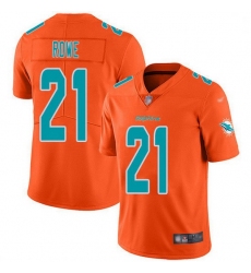Nike Miami Dolphins 21 Eric Rowe Orange Men Stitched NFL Limited Inverted Legend Jersey