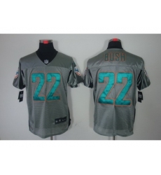 Nike Miami Dolphins 22 Reggie Bush Grey Elite Shadow NFL Jersey