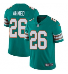 Nike Miami Dolphins 26 Salvon Ahmed Aqua Green Alternate Men Stitched NFL Vapor Untouchable Limited Jersey