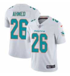 Nike Miami Dolphins 26 Salvon Ahmed White Men Stitched NFL Vapor Untouchable Limited Jersey