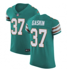 Nike Miami Dolphins 37 Myles Gaskin Aqua Green Alternate Men Stitched NFL New Elite Jersey