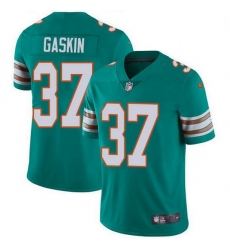 Nike Miami Dolphins 37 Myles Gaskin Aqua Green Alternate Men Stitched NFL Vapor Untouchable Limited Jersey