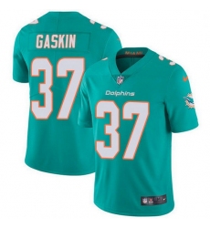 Nike Miami Dolphins 37 Myles Gaskin Aqua Green Team Color Men Stitched NFL Vapor Untouchable Limited Jersey