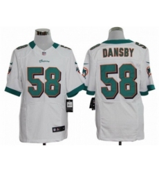 Nike Miami Dolphins 58 Karlos Dansby white Elite NFL Jersey
