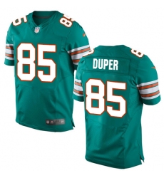 Nike Miami Dolphins #85 Mark Duper Elite Aqua Green Alternate Mens  NFL Jersey