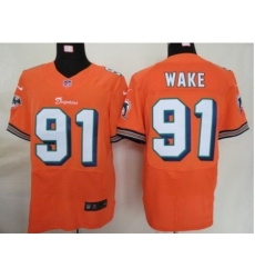 Nike Miami Dolphins 91 Cameron Wake Orange Elite NFL Jersey