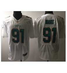 Nike Miami Dolphins 91 Cameron Wake White Elite NFL Jersey