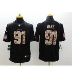 Nike Miami Dolphins 91 Cameron Wake black Salute to Service Limited NFL Jersey