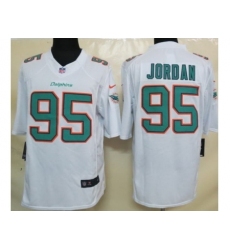 Nike Miami Dolphins 95 Dion Jordan White Limited NFL Jersey
