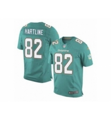 Nike Miami dolphins 82 Brian Hartline green Elite NFL Jersey