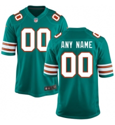 Nike Throwback Miami Dolphins Customized Aqua Green Color Mens Stitched NFL New Elite Jersey