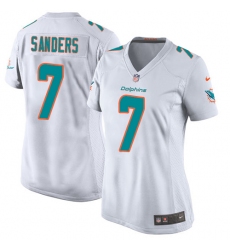7 Game Jason Sanders White Nike NFL Road Womens Jersey Miami Dolphins