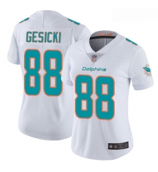 Dolphins #88 Mike Gesicki White Women Stitched Football Vapor Untouchable Limited Jersey